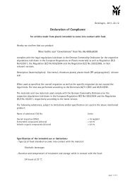 Declaration of Compliance - WMF