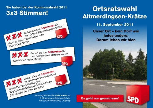 Ortsratswahl - SPD-Ortsverein Uetze