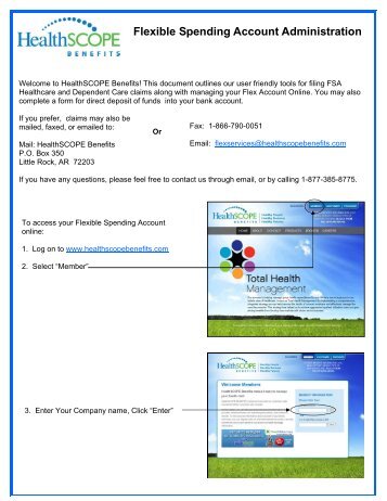 Flexible Spending Account Administration - HealthSCOPE Benefits