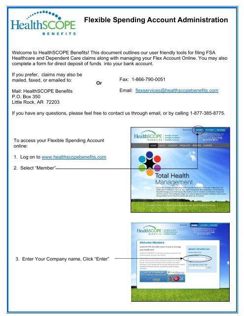 Flexible Spending Account Administration - HealthSCOPE Benefits