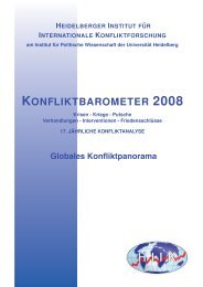 konfliktbarometer 2008 - Heidelberger Institut für Internationale ...
