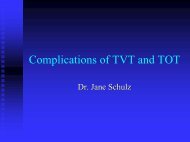 Complications of TVT - Onehealth.ca