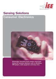 Sensing Solutions Consumer Electronics - IEE
