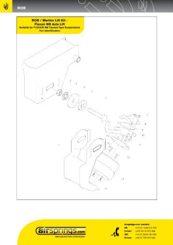 Flexair Axle Lift Kit - Airsprings