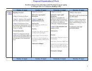 Draft Programme of Work