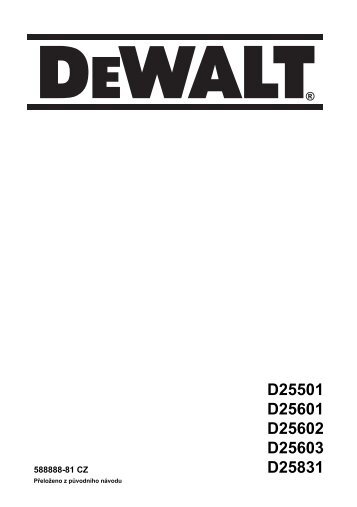 D25501 D25601 D25602 D25603 D25831 - Service - DeWALT