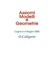 Assiomi Modelli e Geometrie (Estesa) - Polo Universitario di Savona