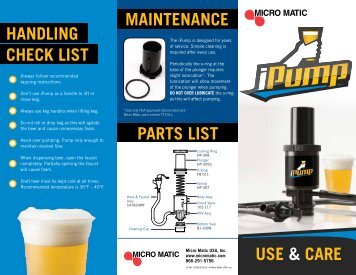 iPump Instructions (PDF 392k) - Micro Matic USA