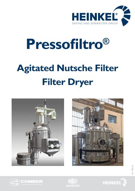 PressofiltroÂ® Agitated Nutsche Filter Dryers - HEINKEL Drying ...