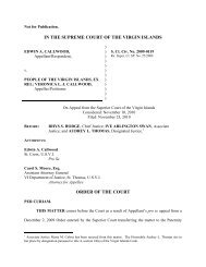 IN THE SUPREME COURT OF THE VIRGIN ISLANDS ORDER OF ...