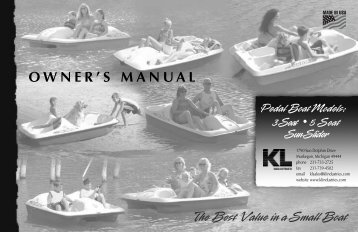 Pedal Boat-Owner's Manual - Amerboat