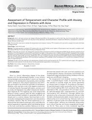 Assessment of Temperament and Character Profile with Anxiety and ...