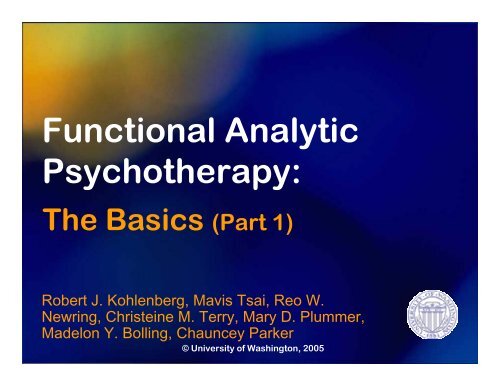 Rule #1 - Functional Analytic Psychotherapy | FAP