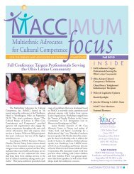 Fall 2010 Newsletter - Multiethnic Advocates for Cultural Competence