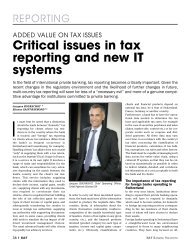 Critical issues in tax report ing and new IT systems - CrÃ©dit Agricole ...