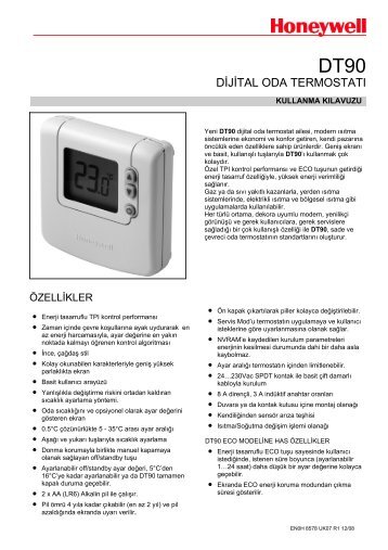 Kontrol Ãœniteleri - ALARKO Dijital Oda TermostatlarÄ± - Alarko Carrier