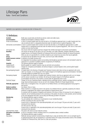 Lifestage Plans - Vhi