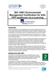 ISO 14001 Environmental Management ... - Towards Maturity