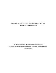 physical activity fundamental to preventing disease - ASPE - U.S. ...