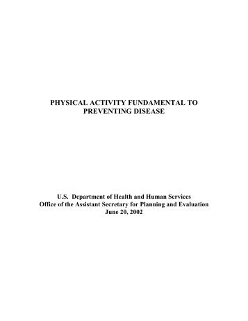 physical activity fundamental to preventing disease - ASPE - U.S. ...