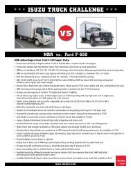 ISUZU TRUCK CHALLENGE NRR vs. Ford F-550