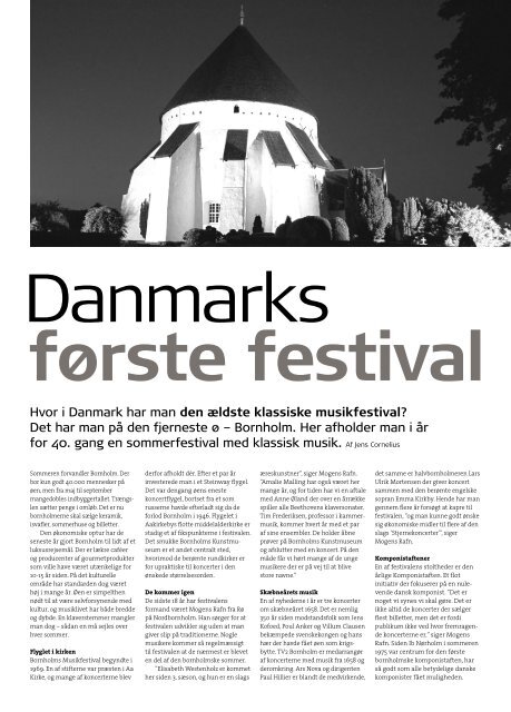 Sommerens festivaler - Optakt