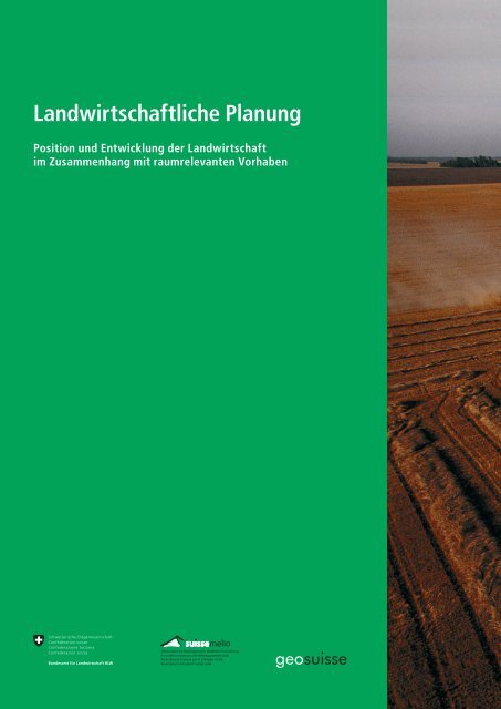 Landwirtschaftliche Planung - Bundesamt für Landwirtschaft