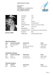 Natalia Conde - Agentur Holzheim