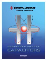 Capacitors - General Atomics Electronic Systems, Inc.