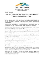 media release *** pint size runner kick starts gold coast airport ...