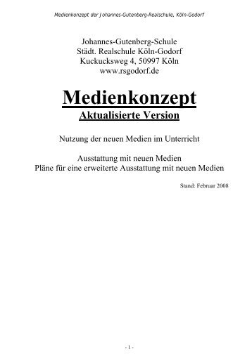 Medienkonzept - Realschule Godorf