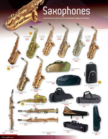Saxophones - Easy catalogue