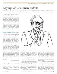 Sayings of Chairman Buffett