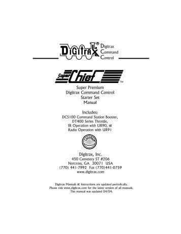 Digitrax Super Chief Manual - DCC Concepts
