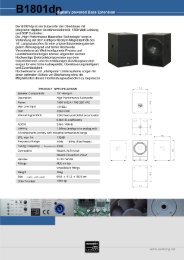 SEEBURG acoustic line B 1801 dp Datenblatt - Multimedia-Fabrik