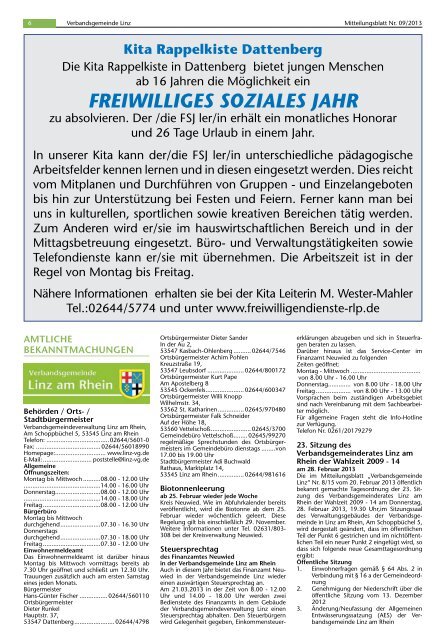 Ausgabe Nr. 9 vom 27.02.2013 - Verbandsgemeindeverwaltung ...