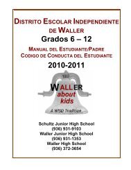 Grados 6 â 12 2010-2011 - Waller ISD