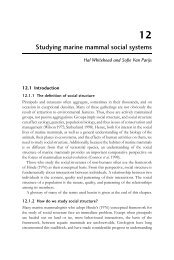 Studying marine mammal social systems - Whitelab Biology Dal