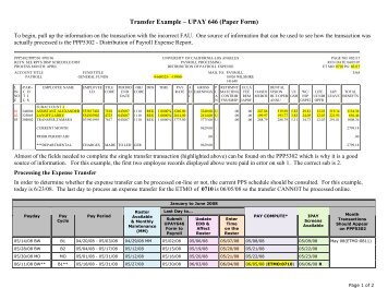 Transfer Example â UPAY 646 (Paper Form) - Payroll Services - UCLA