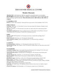 HLRC Member Discounts - Eisenhower Medical Center