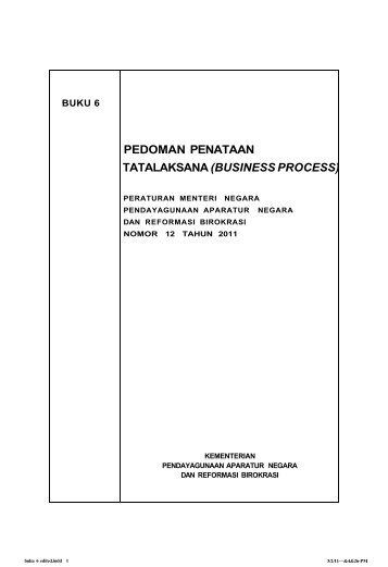 pedoman penataan tatalaksana(business process) - Reformasi ...