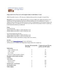who knew?: stories unearthed from the archives - Jewish Historical ...