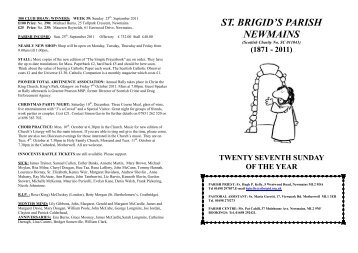 Parish Bulletin Sunday 2nd October 2011.wps - Saint Brigid's ...
