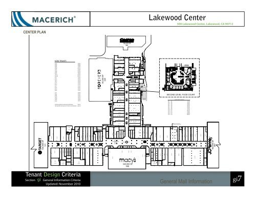 Lakewood Center General Information Criteria Manual - Macerich