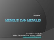Metode Penulisan Ilmiah - Teknik Elektro UGM - Universitas Gadjah ...