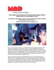 God Help Me Press Release (pdf) - Museum of Arts and Design
