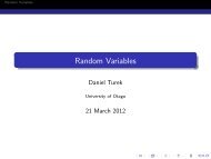 Random Variables - University of Otago