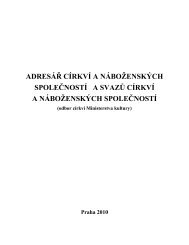 AdresÃ¡Å cÃ­rkvÃ­ a nÃ¡boÅ¾enskÃ½ch spoleÄnostÃ­ a svazÅ¯ cÃ­rkvÃ­