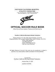 OFFICIAL SOCCER RULE BOOK - SCMAF