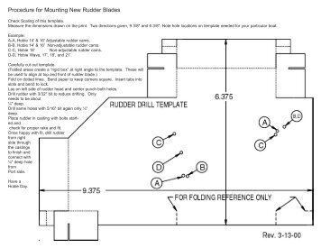 Procedure for Mounting New Rudder Blades - Hobie Cat